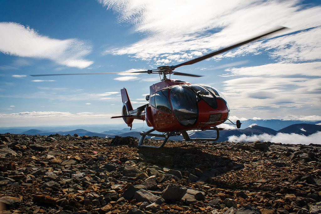 Helicopter @ Mount Kebnekaise, Lapland